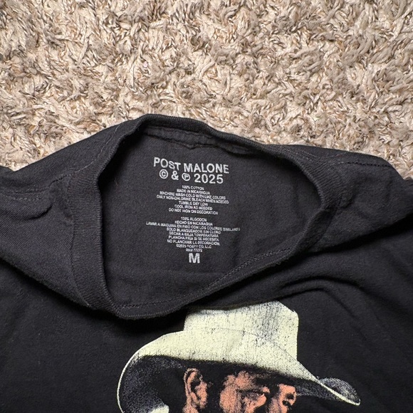 Post Malone Black Graphic Tee - Short Sleeve Women’s Top - Picture 3 of 4